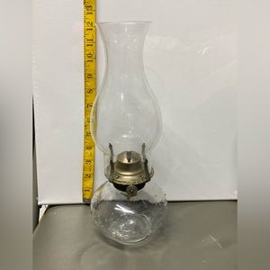 Vintage hurricane hobnail lamp